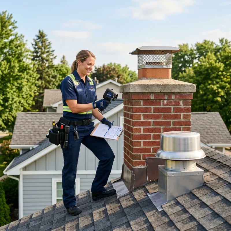 Technician inspecting a Belgrave South roof cavity and ductwork for a dead bird